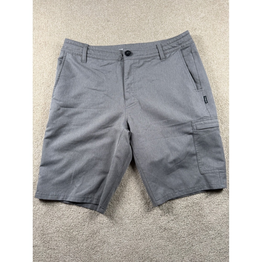 ONeill Hybrid Cargo Shorts Mens 33 Gray Heather Quick Dry Stretch Boardshorts